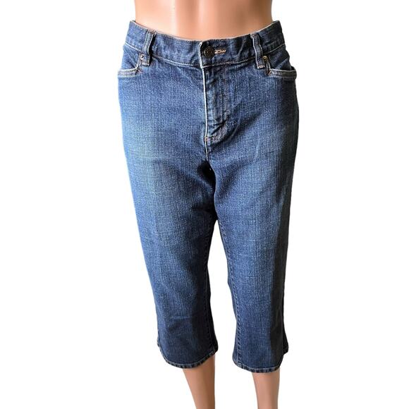 Lauren Jeans Co. Classic Midcalf Capri Jeans 10 Western Outdoors - Picture 1 of 6